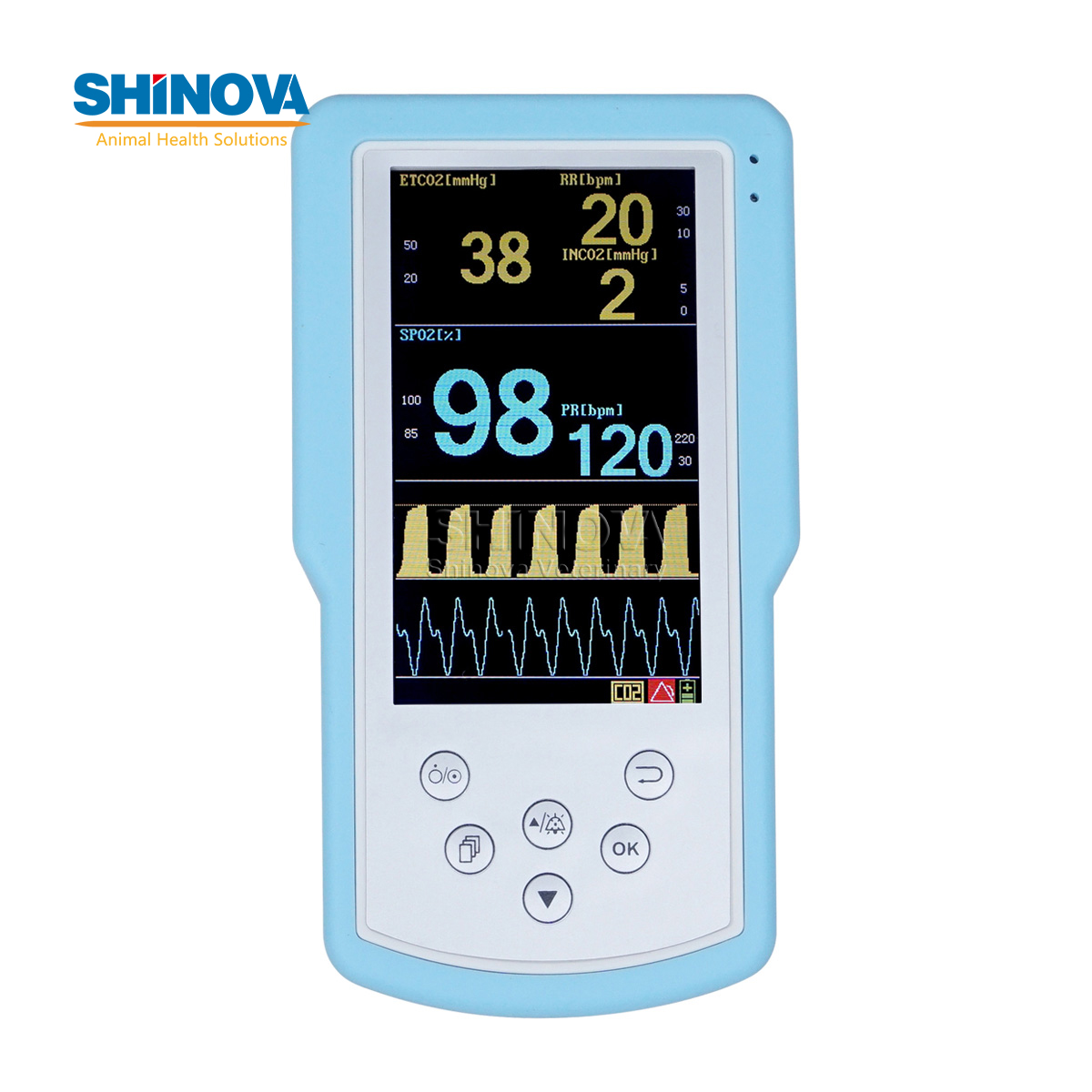 Handheld Veterinary Capnograph & SpO2 Monitor